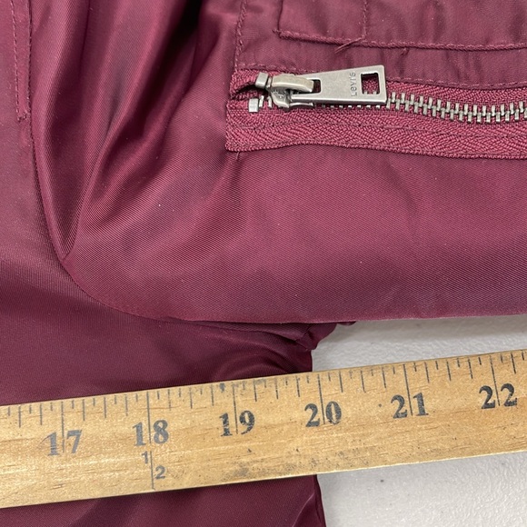 Levis Womens Bomber Jacket Burgundy  Lined Sz S - Picture 7 of 13
